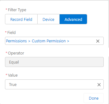 Filter Criteria