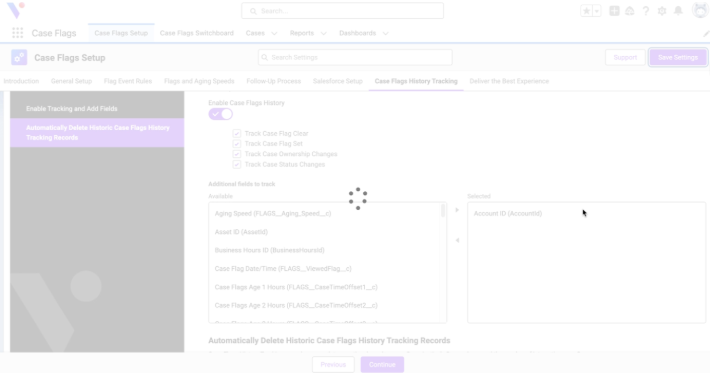 Case Flags spinning error